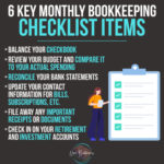 6 Key Monthly Bookkeeping Checklist Items