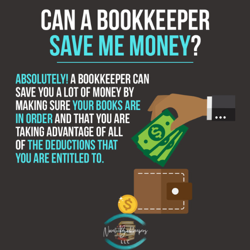 Infographic that explains a couple ways that a bookkeeper could save a company money. 